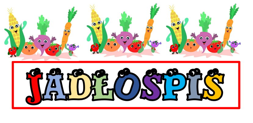 Warzywa trzymające napis Kolorowy Jadłospis