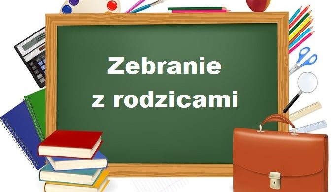 Tablica z napisem zebranie z rodzicami