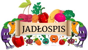Warzywa z napisem jadłospis