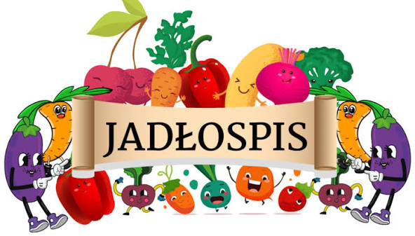 Warzywa z napisem jadłospis