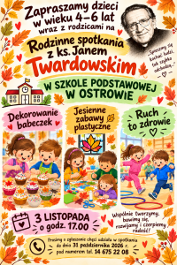 Rodzinne spotkanie z ks. Janem Twardowskim - plakat